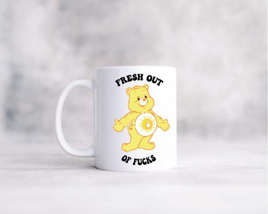 Fresh Out Of Fucks Bear Mug